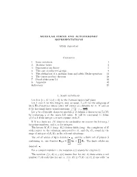Modular Forms and Automorphic Representations