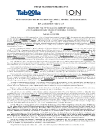 Proxy Statement/Prospectus