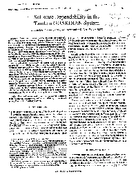 Software Dependability in the Tandem GUARDIAN System