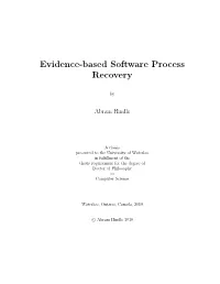Software Process Recovery: Recovered Unified Process Views