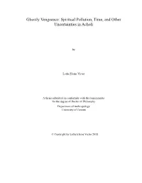 Spiritual Pollution, Time, and Other Uncertainties in Acholi