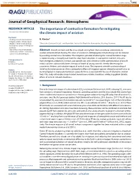 The Importance of Contrail Ice Formation for Mitigating the Climate