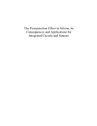 The Piezojunction Effect in Silicon, Its Consequences and Applications for Integrated Circuits and Sensors