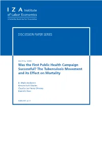 The Tuberculosis Movement and Its Effect on Mortality