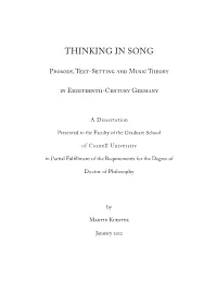 Thinking in Song