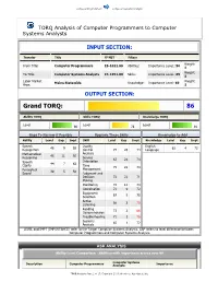 Computer Systems Analysts