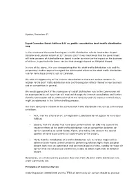 Lijnden, December 6Th Input Corendon Dutch Airlines B.V. on Public Consultation Draft Traffic Distribution Rule in the Minutes O