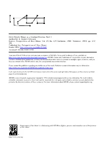 Steve Reich: Music As a Gradual Process: Part I Author(S): K