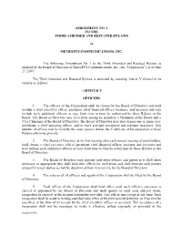 AMENDMENT NO. 1 to the THIRD AMENDED and RESTATED BYLAWS of METROPCS COMMUNICATIONS, INC. the Following Amendment No. 1 To