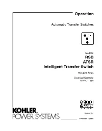 Operation RSB ATSR Intelligent Transfer Switch