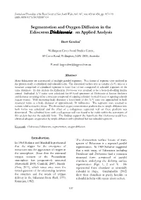 Segmentation and Oxygen Diffusion in the Ediacaran Dickinsonia: an Applied Analysis