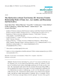 The Hydractinia Echinata Test-System. III: Structure-Toxicity Relationship Study of Some Azo-, Azo-Anilide, and Diazonium Salt Derivatives