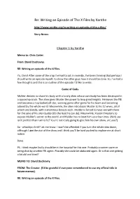 Writing an Episode of the X Files by Xanthe