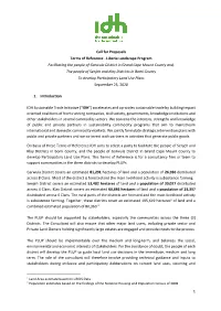 1 Call for Proposals Terms of Reference