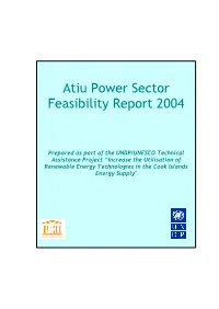 Atiu DRAFT Power Sector/Feasibility Report