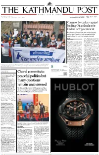 Chand Commits to Peaceful Politics but Many Questions Remain Unanswered