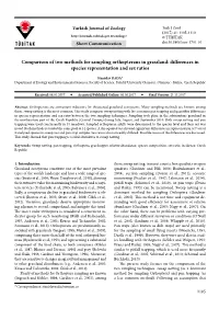 Comparison of Two Methods for Sampling Orthopterans in Grassland: Differences in Species Representation and Sex Ratios