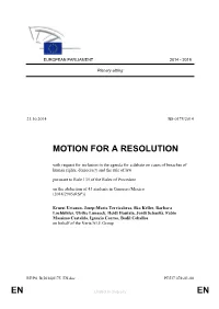 En En Motion for a Resolution