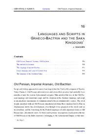 Languages and Scripts in Graeco-Bactria and The