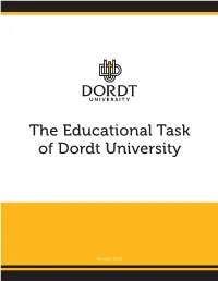 The Educational Task of Dordt University