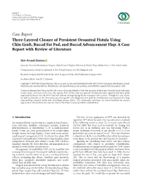 Case Report Three-Layered Closure of Persistent Oroantral Fistula Using
