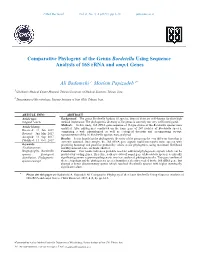 Comparative Phylogeny of the Genus Bordetella Using Sequence Analysis of 16S Rrna and Ompa Genes