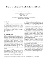 Design of a Drone with a Robotic End-Effector
