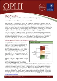 High Visibility How Disaggregated Metrics Help to Reduce Multidimensional Poverty
