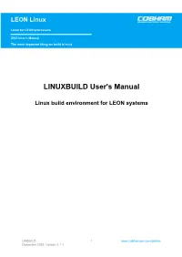 LINUXBUILD User's Manual