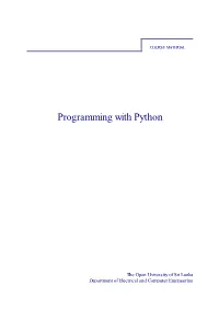 Programming with Python