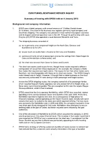 DFDS Hearing Summary