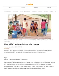 How MTV Can Help Drive Social Change