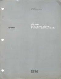 IBM 3380 Direct Access Storage Description and User's Guide, Order No