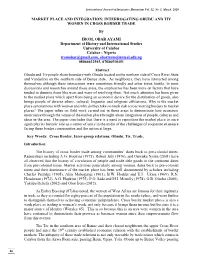 Market Place and Integration: Interrogating Obudu And