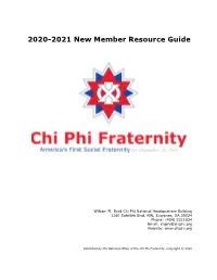 New Member Resource Guide 2020-2021
