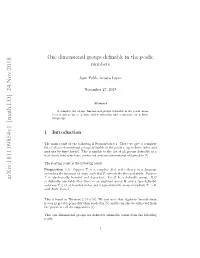 One Dimensional Groups Definable in the P-Adic Numbers