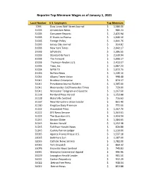 Reporter Top Minimum Wages As of January 1, 2021