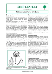 SEED LEAFLET No