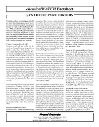 Synthetic Pyrethroids