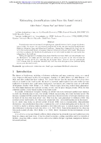 Estimating Diversification Rates from the Fossil Record