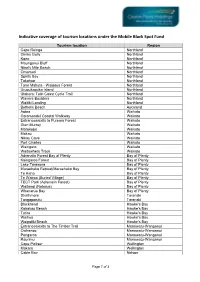 Indicative Coverage of Tourism Locations Under the Mobile Black Spot Fund