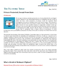 Privacy Protected, Except from Sta Who's Afraid of Walmart Ected, Except from State of Walmart-Flipkart?