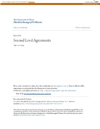 Second Level Agreements Yafit Lev-Aretz