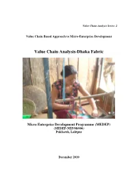 Value Chain Analysis-Dhaka Fabric