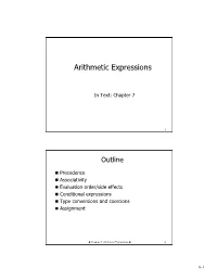 Arithmetic Expressions