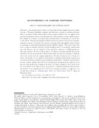 Econometrics of Sampled Networks