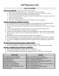 GOP Resource List.Docx
