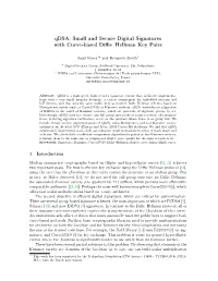 Qdsa: Small and Secure Digital Signatures with Curve-Based Diffie