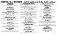 Stuff to Put in Your Belly That Is Not Beer