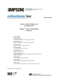Types of Institutional Structures